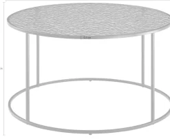 SalesFever Couchtisch »Coffeetable Wohnzimmertisch für gemütliche Stunden« 1 Stk. tlg. Glasplatte mit Strukturoptik