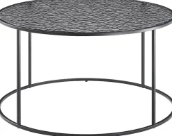 SalesFever Couchtisch »Coffeetable Wohnzimmertisch für gemütliche Stunden« 1 Stk. tlg. Glasplatte mit Strukturoptik