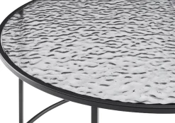 SalesFever Couchtisch »Coffeetable Wohnzimmertisch für gemütliche Stunden« 1 Stk. tlg. Glasplatte mit Strukturoptik