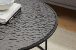SalesFever Couchtisch »Coffeetable Wohnzimmertisch für gemütliche Stunden« 1 Stk. tlg. Glasplatte mit Strukturoptik