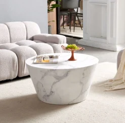 SalesFever Couchtisch »Coffeetable Wohhnzimmertisch im minimalistischen Stil« 1 Stk. tlg. foliert in Marmoroptik