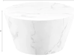 SalesFever Couchtisch »Coffeetable Wohhnzimmertisch im minimalistischen Stil« 1 Stk. tlg. foliert in Marmoroptik