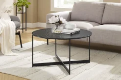 SalesFever Couchtisch »Coffeetable Wohnzimmerhtisch für stylisches Wohnambiente« 1 Stk. tlg. Glasplatte mit Strukturoptik