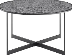 SalesFever Couchtisch »Coffeetable Wohnzimmerhtisch für stylisches Wohnambiente« 1 Stk. tlg. Glasplatte mit Strukturoptik