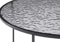 SalesFever Couchtisch »Coffeetable Wohnzimmerhtisch für stylisches Wohnambiente« 1 Stk. tlg. Glasplatte mit Strukturoptik