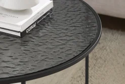 SalesFever Couchtisch »Coffeetable Wohnzimmerhtisch für stylisches Wohnambiente« 1 Stk. tlg. Glasplatte mit Strukturoptik