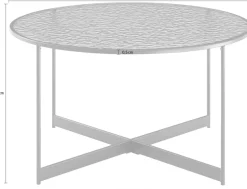 SalesFever Couchtisch »Coffeetable Wohnzimmerhtisch für stylisches Wohnambiente« 1 Stk. tlg. Glasplatte mit Strukturoptik