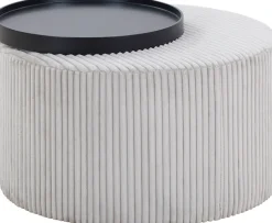 SalesFever Couchtisch »Coffeetable für gemütliche Abende« Bezug in moderner Cord-Optik