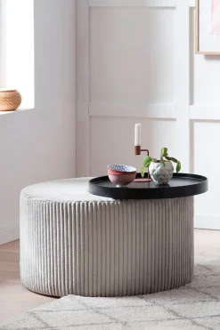 SalesFever Couchtisch »Coffeetable für gemütliche Abende« Bezug in moderner Cord-Optik