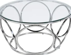 SalesFever Couchtisch »Couchtisch im eleganten Stil« mit Design-Gestell aus Stainless Steel