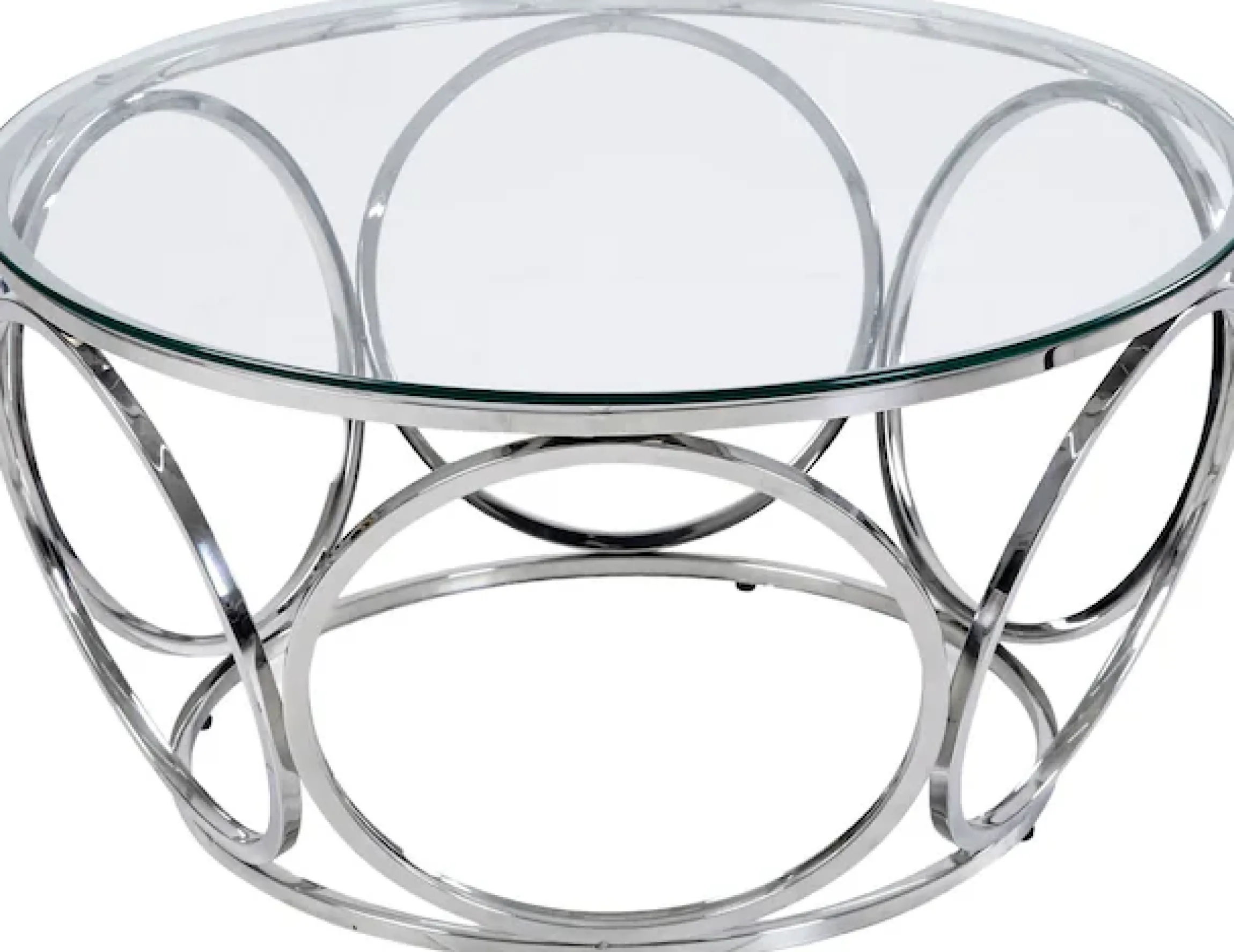 SalesFever Couchtisch »Couchtisch im eleganten Stil« mit Design-Gestell aus Stainless Steel