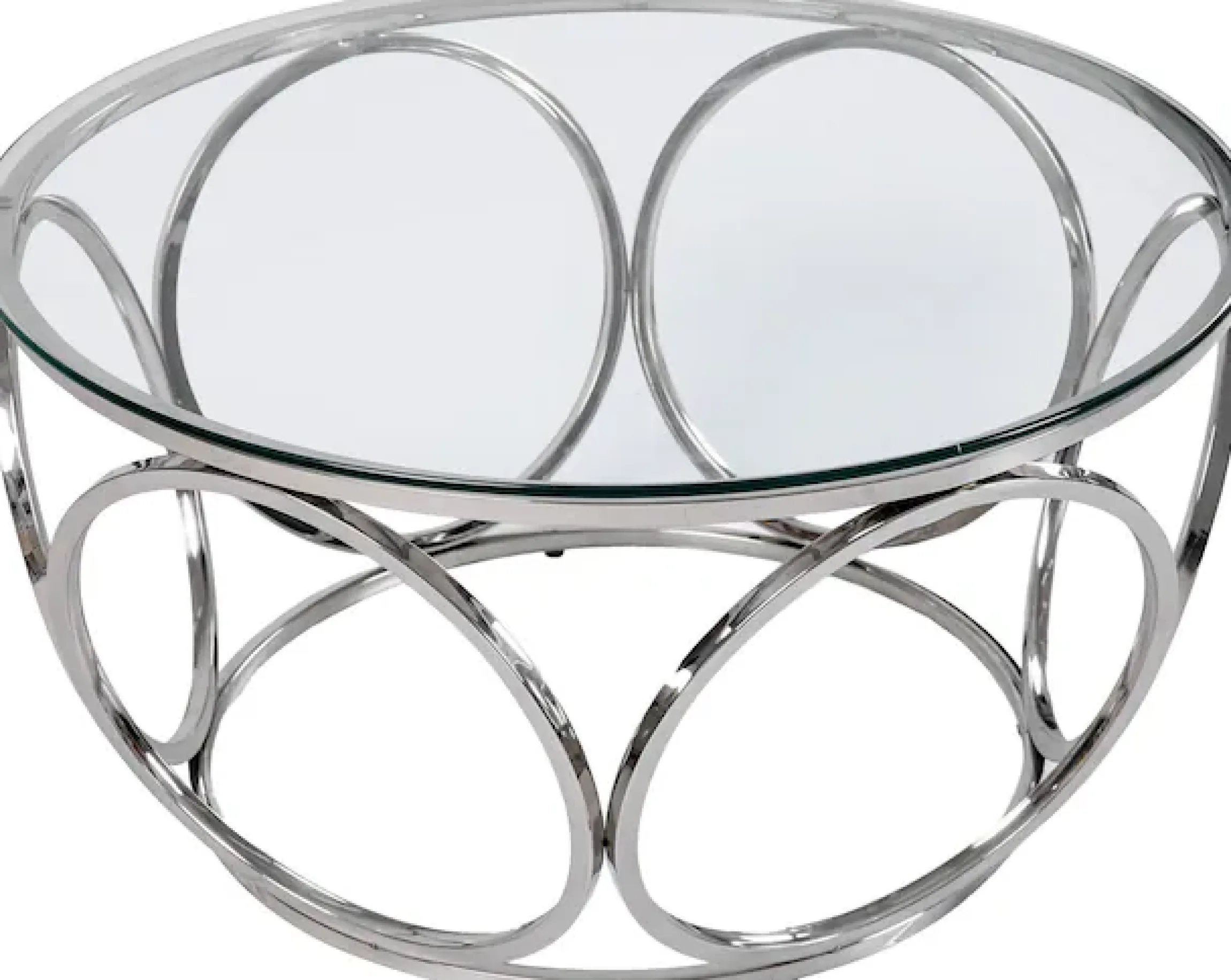 SalesFever Couchtisch »Couchtisch im eleganten Stil« mit Design-Gestell aus Stainless Steel