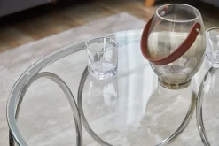 SalesFever Couchtisch »Couchtisch im eleganten Stil« mit Design-Gestell aus Stainless Steel