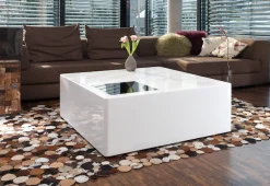 SalesFever Couchtisch »Couchtisch mit Stil« Schwarzglas Quadrat: Eleganlt