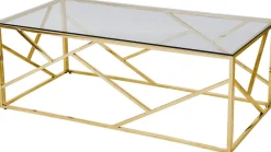 SalesFever Couchtisch »Glastisch mit stilvoller Eleganz« Edelstahlgestell - rostfrei und langlebig