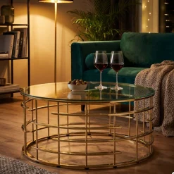 SalesFever Couchtisch »Glastisch: Stil und Funktionalität Wohnzimmertisch« Gestell gefertigt aus rostfreiem Edelstahl