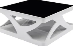 SalesFever Couchtisch »Lacona Coffeetable mit stilvollem Aussehen« 10 mm Schwarzglasplatte, rechteckig oder quadratisch
