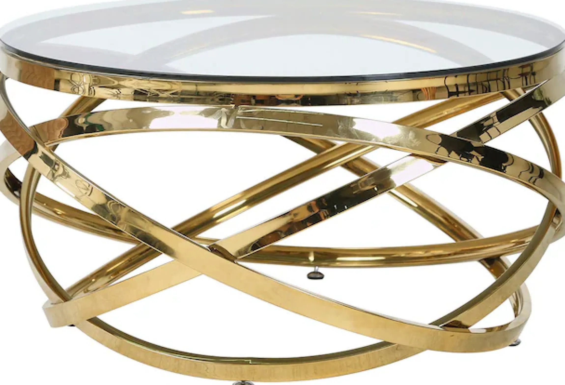 SalesFever Couchtisch »mit Design-Gestell in Stainless Steel für stilvolles Wohnen« Gestell gefertigt aus rostfreiem Edelstahl