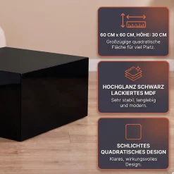 SalesFever Couchtisch Schnörkelloses Design trifft auf ultramoderne Hochglanzoptik