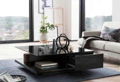 SalesFever Couchtisch »- stilvoll und praktisch« Kristallglas-Tischplatte, gehärtet und elegant