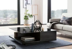SalesFever Couchtisch »- stilvoll und praktisch« Kristallglas-Tischplatte, gehärtet und elegant
