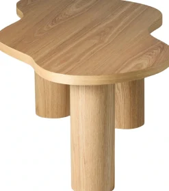 SalesFever Couchtisch »Vion 90x51 cm zeitloses Design mit Echtholzfurnier« Markante organische Form mit skulpturalem Charakter