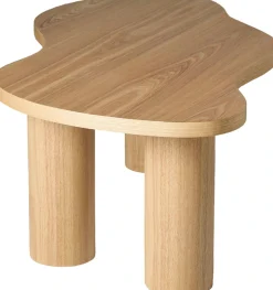 SalesFever Couchtisch »Vion 90x51 cm zeitloses Design mit Echtholzfurnier« Markante organische Form mit skulpturalem Charakter