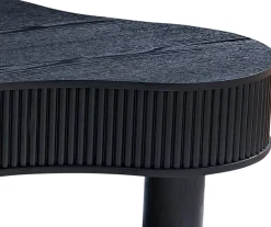 SalesFever Couchtisch »Wohnzimmertisch organisch mit Massivholz-Lamellen 115 x 75 cm« 1 Stk. tlg. Stilvoller & moderner Holztisch mit Echtholzfurnier