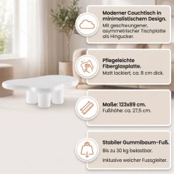 SalesFever Couchtisch »Wohnzimmertisch - stilvoll und funktional« Im verspielten Comic-Stil