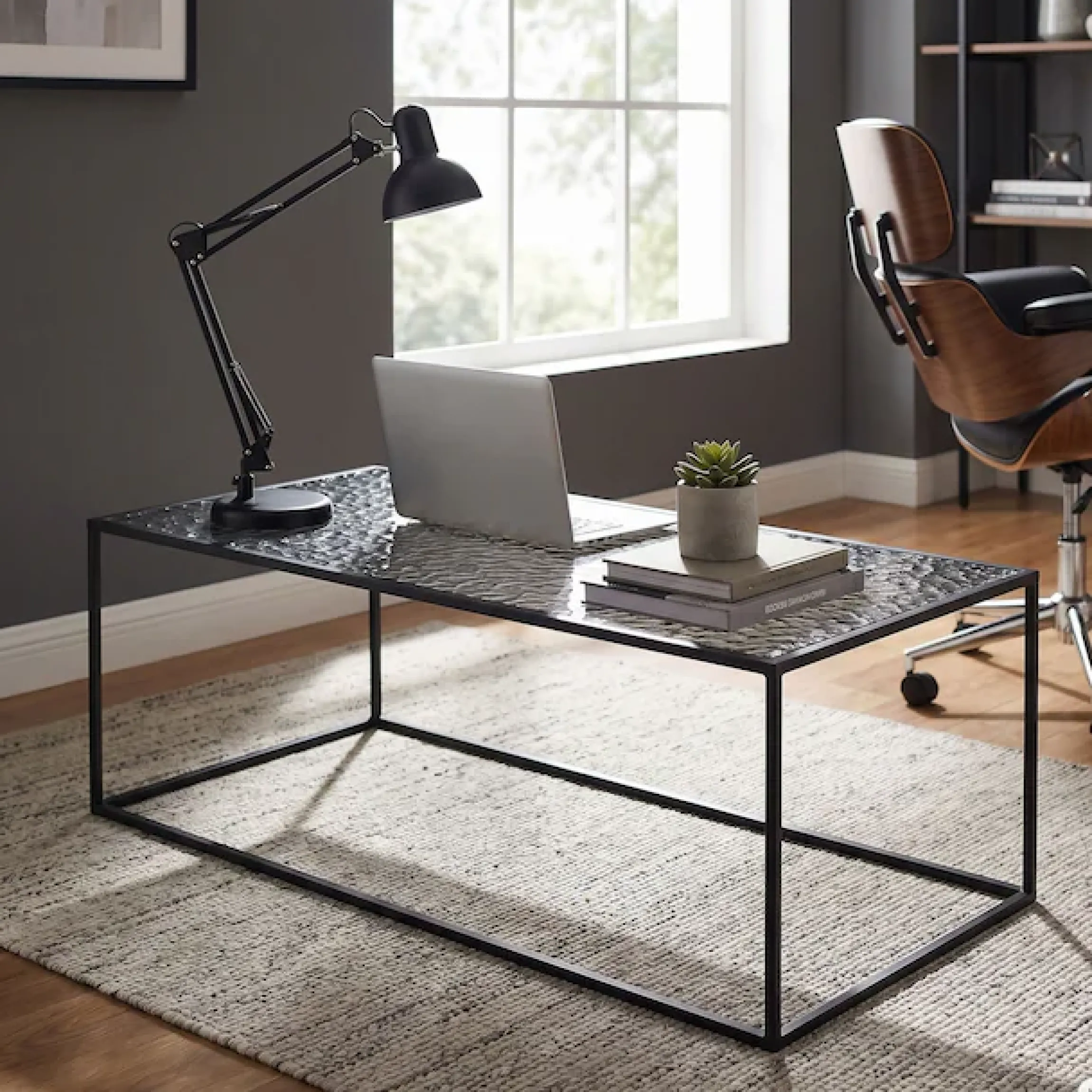 SalesFever Couchtisch »Wohnzimmertisch - Design trifft Funktionalität« 1 Stk. tlg. Glasplatte mit Strukturoptik