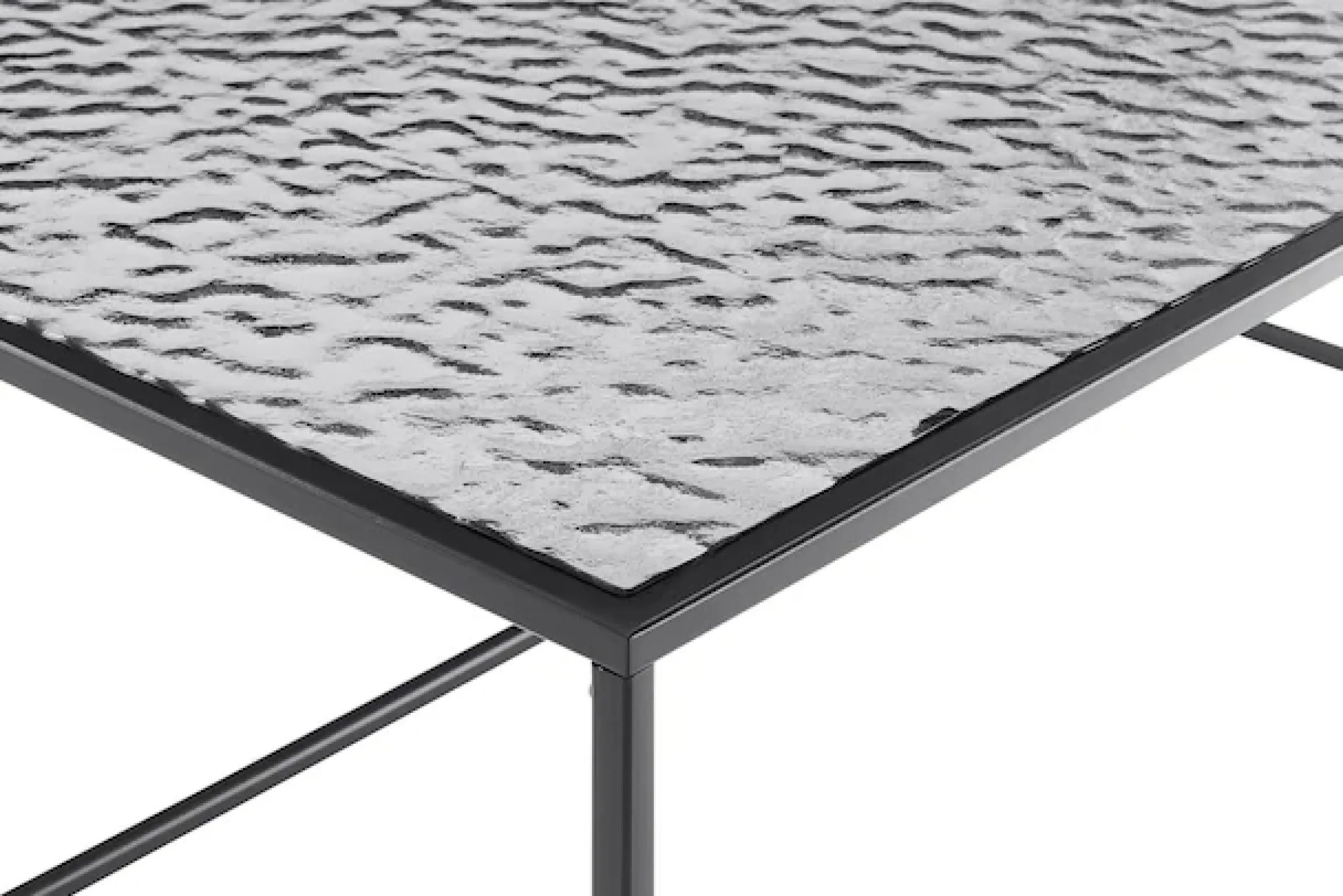 SalesFever Couchtisch »Wohnzimmertisch - Design trifft Funktionalität« 1 Stk. tlg. Glasplatte mit Strukturoptik