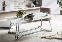 SalesFever Couchtisch »Wohnzimmertisch im eleganten Stil« Eleganter Chic mit marmoriertem Charme