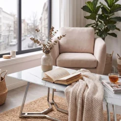 SalesFever Couchtisch »Wohnzimmertisch im eleganten Stil« Eleganter Chic mit marmoriertem Charme