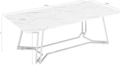 SalesFever Couchtisch »Wohnzimmertisch im eleganten Stil« Eleganter Chic mit marmoriertem Charme