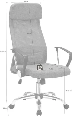 SalesFever Drehstuhl »Komfortabler Stuhl fürs Büro« () Charmantes Design mit Schmetterlingsmechanismus
