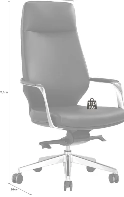 SalesFever Drehstuhl »mit Stil und Komfort« () Ergonomischer Bürostuhl mit pflegeleichtem Kunstlederbezug