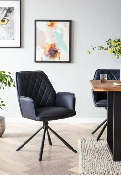 SalesFever Essgruppe »Essgruppe für stilvolles Speisen« Set, 5 Stk. tlg. Stühle mit 360 Grad Drehplatte unter der Sitzfläche