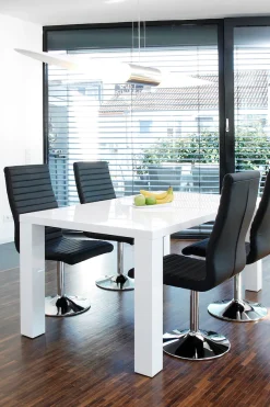 SalesFever Essgruppe »Luton - Stilvoller Esstisch inkl. Stühle« Set, 5 Stk. tlg. bestehend aus 4 Drehstühlen und einem 180 cm breitem Tisch
