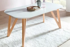 SalesFever Essgruppe »Växjö - Familienfreundlicher Esstisch inkl. Stühle« Set, 5 Stk. tlg. bestehend aus 4 modernen Polsterstühlen und einem 180 cm breitem Tisch