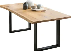 SalesFever Esstisch »Design-Speisetisch für stilvolles Ambiente« UV-lackierte Eichenholz-Tischplatte, 40mm