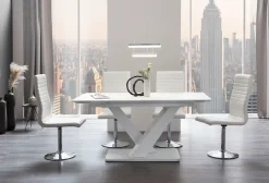 SalesFever Esstisch »Design Tisch für stilvolles Ambiente« Erweiterbarer Glastisch für flexiblen Komfort
