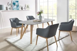 SalesFever Esstisch »Solna - Stilvoller Tisch für Ihr Zuhause« Massive Eichen-Haarnadelbeine: Natürliches Design-Statement