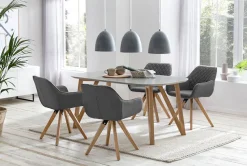SalesFever Esstisch »Solna - Stilvoller Tisch für Ihr Zuhause« Massive Eichen-Haarnadelbeine: Natürliches Design-Statement