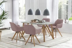 SalesFever Esstisch »Solna - Stilvoller Tisch für Ihr Zuhause« Massive Eichen-Haarnadelbeine: Natürliches Design-Statement