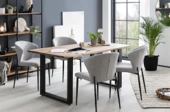 SalesFever Esszimmerstuhl »Dallas 2er-Set« (Set) 2 Stk.mit Metallgestell,B 63, H 87, T 56 cm