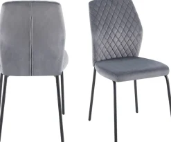 SalesFever 4-Fußstuhl »Esszimmerstuhl mit elegantem Stil« (Set) 2 Stk.2er Set mit eleganter Wabensteppung im Rücken