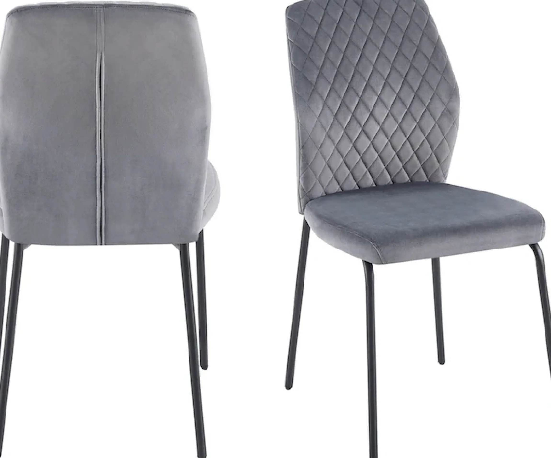 SalesFever 4-Fußstuhl »Esszimmerstuhl mit elegantem Stil« (Set) 2 Stk.2er Set mit eleganter Wabensteppung im Rücken
