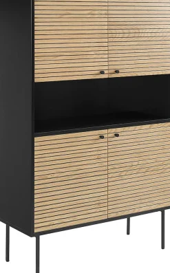 SalesFever Highboard »Torsby Stilvolle Hochkommode für extra Stauraum« Stauraumschrank im Scandi Design: 100cm Breite