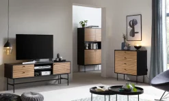 SalesFever Highboard »Torsby Stilvolle Hochkommode für extra Stauraum« Stauraumschrank im Scandi Design: 100cm Breite