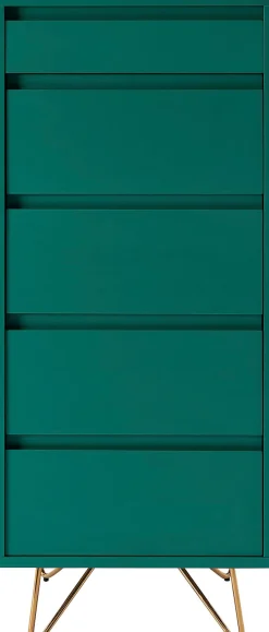 SalesFever Hochkommode »Bolton - Elegante Schubkastenkommode« Spiegel im Klappdeckel